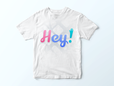 Hey! ･ T-Shirt 2d app application branding chat design hey! identity interface ios location location based logo meet product product design shirt t shirt ui ux