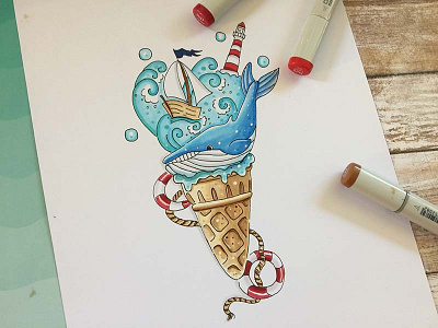 Ice Cream Sea Sketch