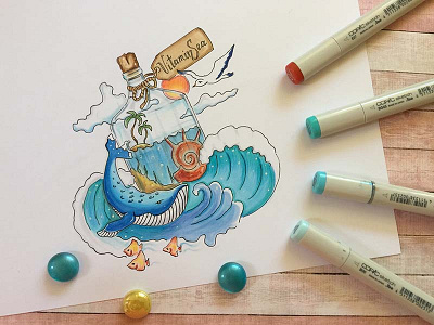 VitaminSea Sketch art copic illustration marker markers sea sketch