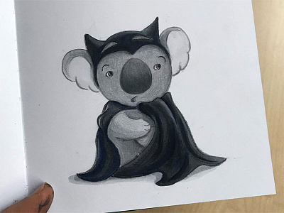 Koala-Batman art bat batman copic costumes illustration kids koala markers sketch