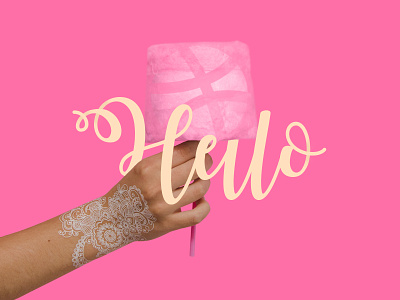 Hello Dribbble cotton candy debut dribbble first shot hello