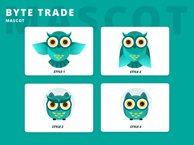 ByteTrade-Mascot ai app design icon illustration logo ps ui ux web