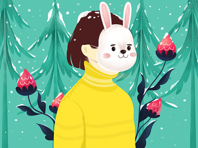 Rabbit-faced Children ai design icon illustration logo ps ui 品牌