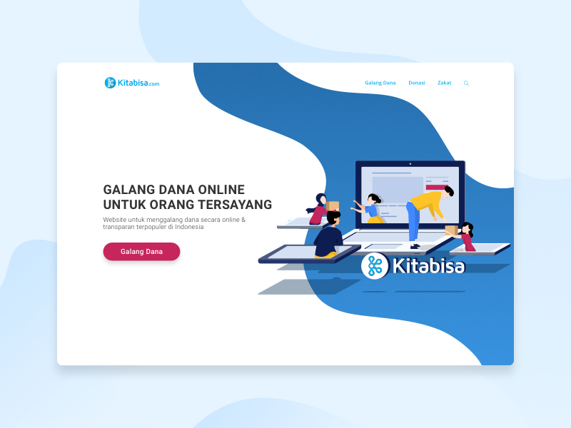 Kitabisa.com Landing Page Illustration by Cahyani on Dribbble