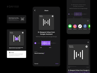 Daily UI 010 - Social Share for Apple Podcasts