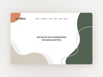 Daily UI 013 - Art Gallery Web Design art dailyui gallery illustraion line art simple web