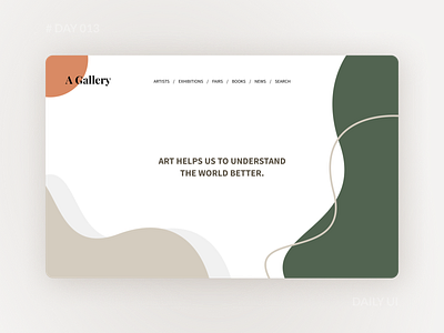 Daily UI 013 - Art Gallery Web Design