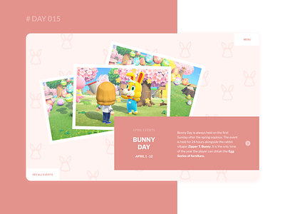 Daily UI 015 - Animal Crossing Event Page Design dailyui event event design event website game pink web