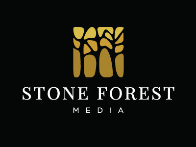 Stone Forest Media elegant logo media negative space simple