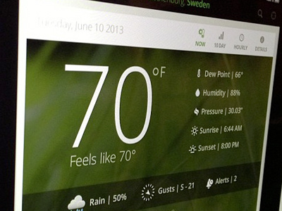 Weather flat ui concepts for iPad