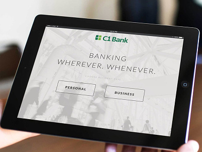 Account Opening - Start Screen app banking clean financial ipad minimal mobile simple ui