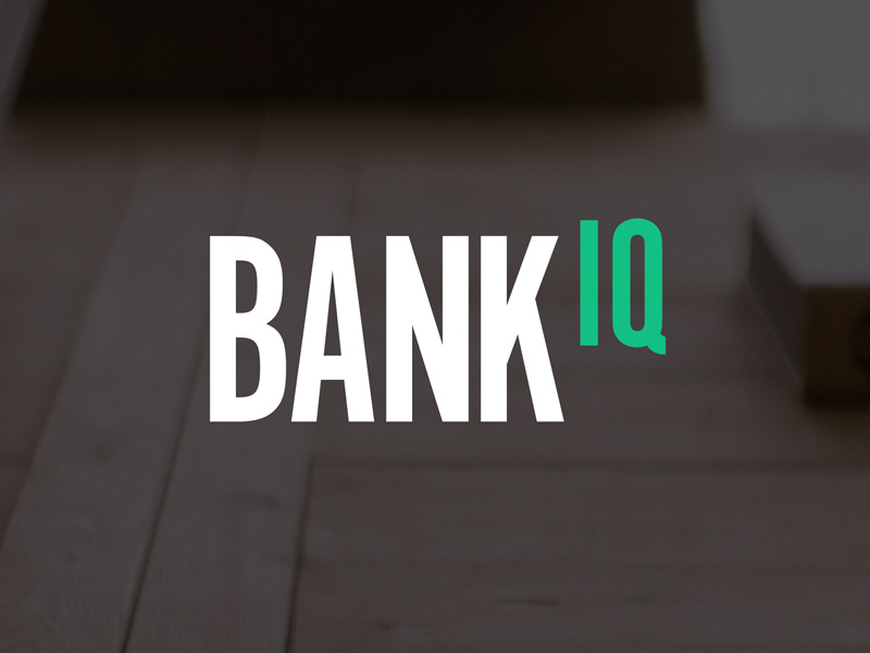 Bank IQ branding logo identity financial fintech banking