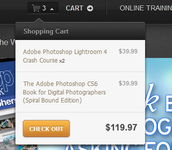simple css3/jquery cart modal