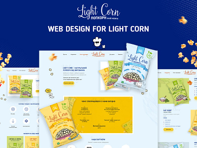 Light Corn branding design flat food site ui ux web website