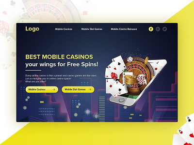 Best Mobile Casino casino design flat game poker web website