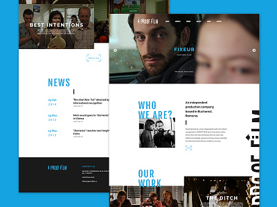 Web | Romanian Film Production Company clean contemporary design film graphic minimalist ui ux webdesign