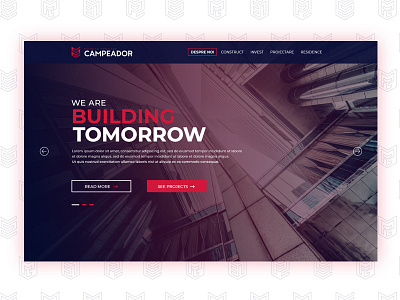 Campeador | Web Design clean gradient home realestate ui web