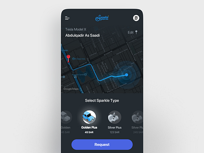 Sparkle Car App app concept interface product service sparkle ui ux visual wash