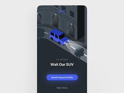 Sparkle your car app car light service splash ui ux uxui wash