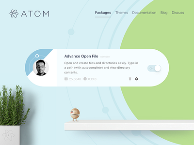 Atom Package - Day 003 #dailyui app atom dailyui kit package page redesign sketch ui ux