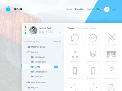Iconjar app dailyui iconjar kit redesign sketch ui ux