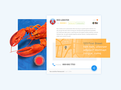 Restaurant - 005 #dailyui dailyui kit lobster map restaurant sketch sketch app ui ux