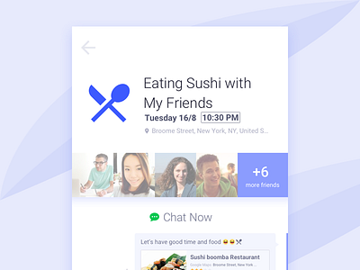 Hangout - Day 008 #dailyui app chat concept friends hangout keyboard link restaurant ui ux