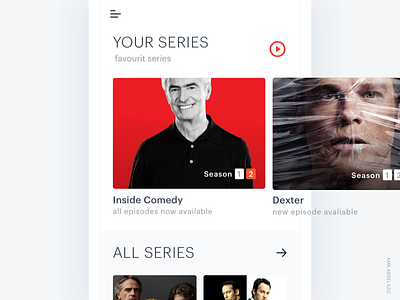 Series App Home Screen
