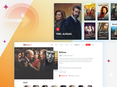 Series cast episodes series ui user experience user interface ux view visual web