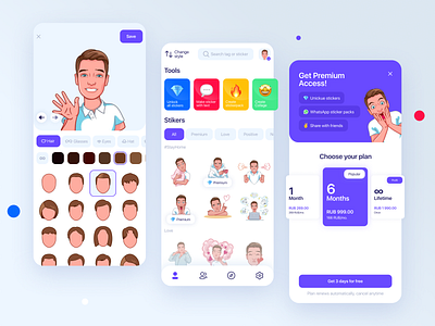 Sticker maker (Get stickers with your face) - Design concept