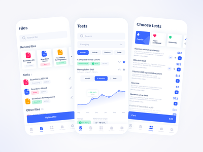 Lifetime+ Digital Health app (Redesign) android app blue cart dashboard delivery documents dynamic figma files flat health interface ios redesign shopping sort tests ui ux