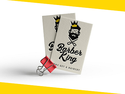 Barber King - Logo and Business card barber business card illustrator logo photoshop