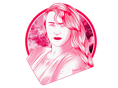 Pink Art art graphic tablet illustrator pink portrait