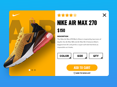 Nike Product Card Concept ads app flat freebie interface nike parallax promotion sketch sport ui ux