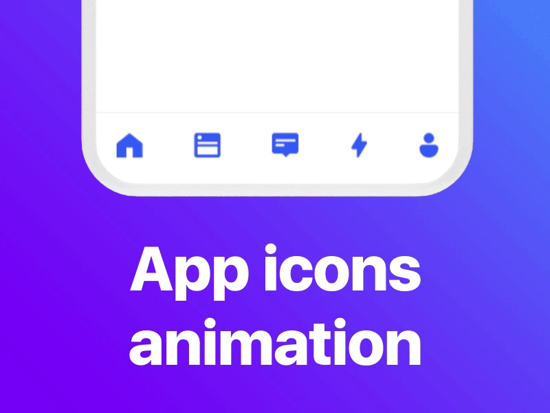 Sport app icons animation