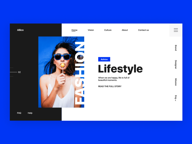 Fashion Header concept by Dmitry Mikhaylov on Dribbble