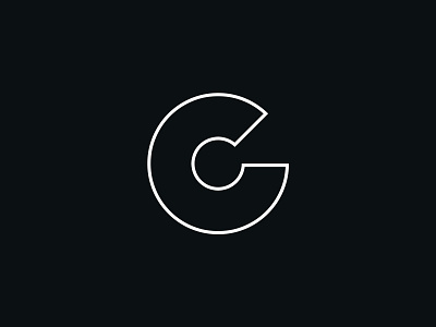 "C" Logo Concept – Black & White black and white border brand design brand identity branding branding design logo logodesign outline white