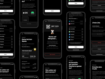 Game Onboarding Dark Theme black dark dark app dark mode ios ios app iphone iphone x mobile onboarding screens theme ui