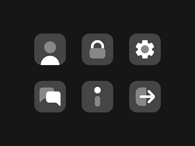 Dark icon set