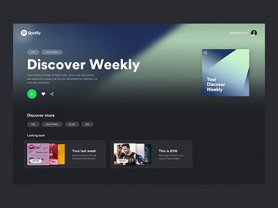 Daily UI Challenge #009 - Music Player by Florentin Walter on Dribbble