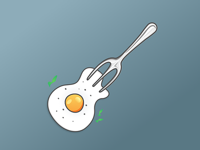 Musical breakfast breakfast egg fork guitar icon omelette pepper rosemary spoon