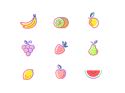 Fruit Icons Freebie by Sooraj MV on Dribbble