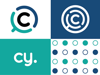 cy recruiter brand dots logo magnifying glass recruiter recruiting search tech