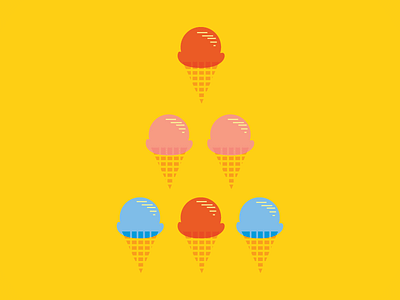 We all scream for ice cream colorful ice cream illustration vector