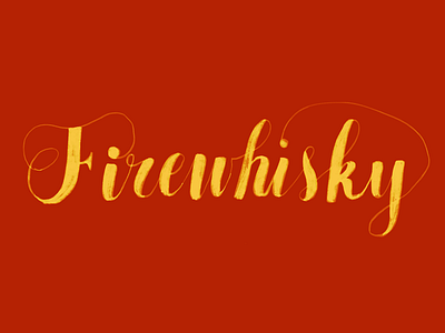 Firewhisky calligraphy firewhisky harry potter lettering red script whiskey whisky