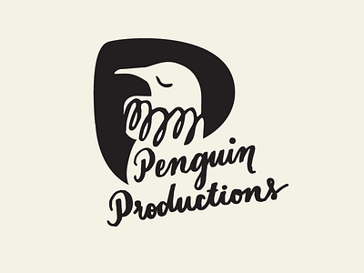 Penguin Productions lettering logo penguin productions script shakespeare theater