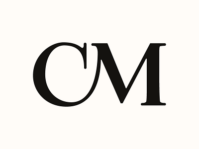 CM logo cm handtype identity initials letter logo monogram script serif type typography wip