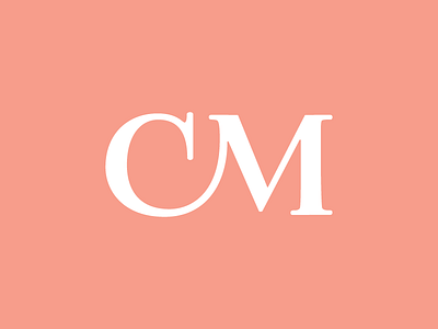 CM logo v2 cm handtype identity initials letter logo monogram script serif type typography