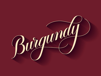 burgundy burgundy cursive fancy handtype script swash type vector
