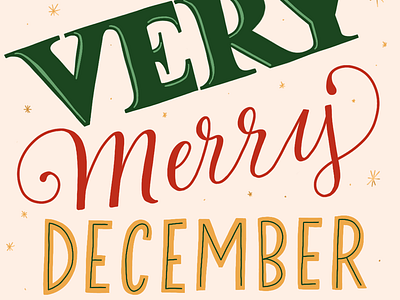 Very Merry christmas december handlettering lettering merry type